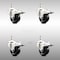 Service Caster 3 Inch 316SS Soft Rubber Swivel 12mm Threaded Stem Caster Set Lock Brake SCC SCC-SS316TSTTL20S314-SRS-M1215-4 - alternate 2